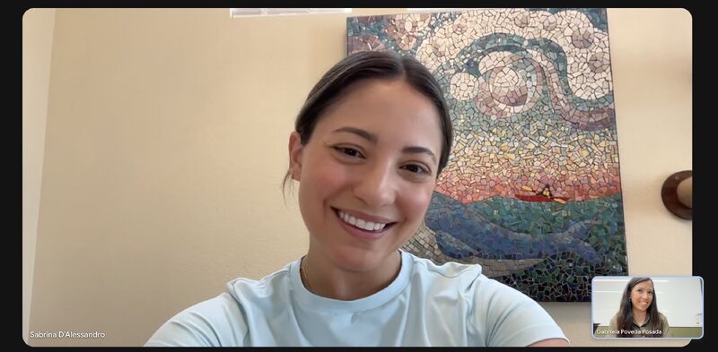 Speaker coaching session with Sabrina D'Alessandro